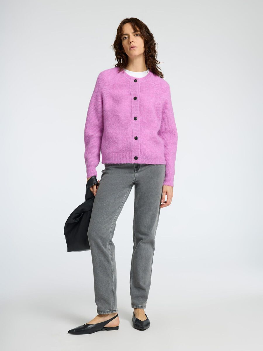 Lulu Strikket Cardigan - Rosa/ First Bloom